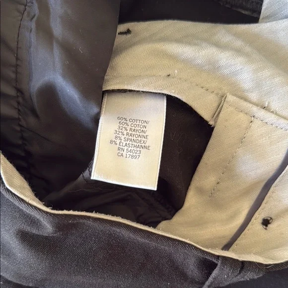 Banana Republic Martin Fit Black Boot Cut Flare Pants Large Button Tap Size 0 - Picture 6 of 11